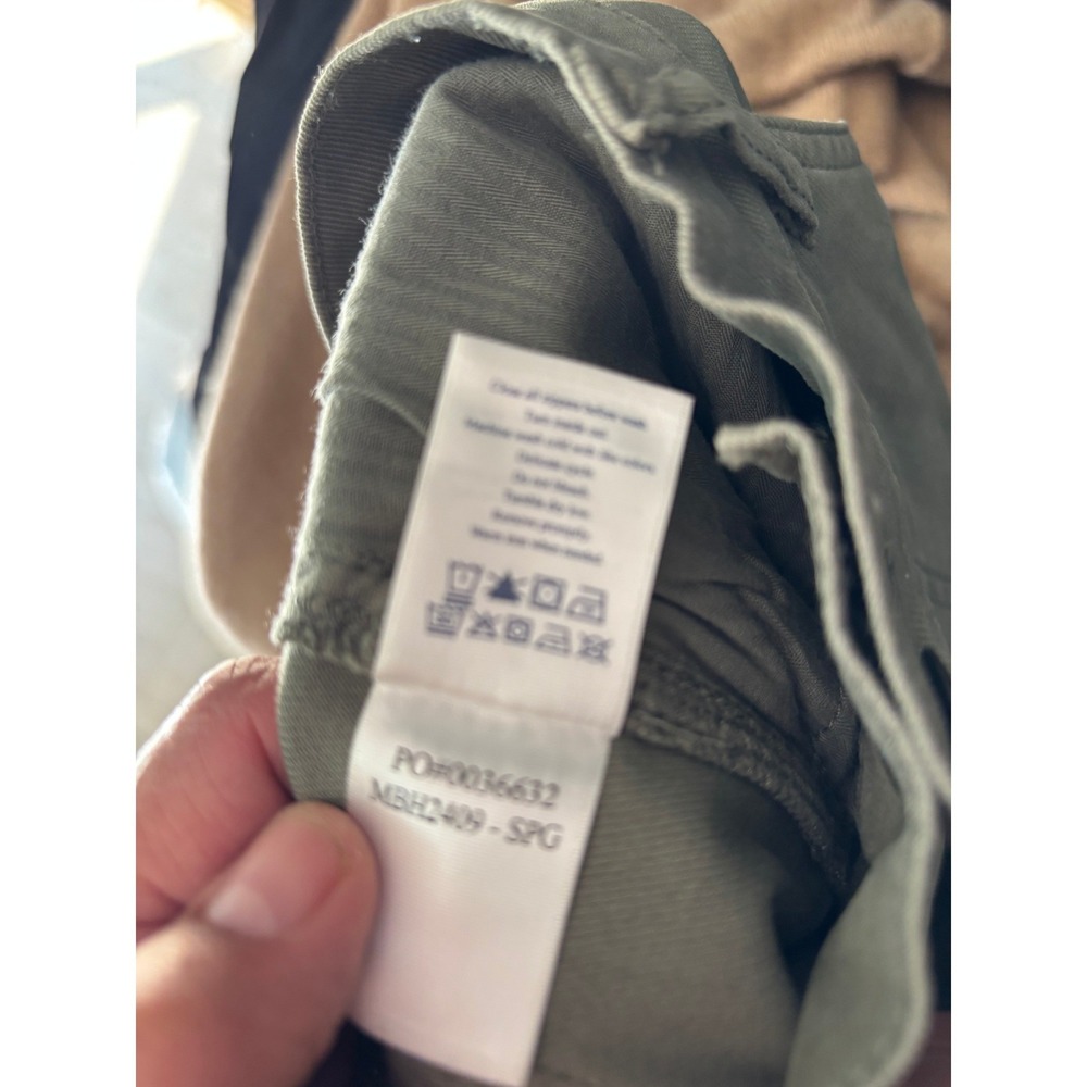 Faherty Brand Men Olive Green Organic Cotton 5-Pocket Straight Pants Size 36 - Picture 12 of 12